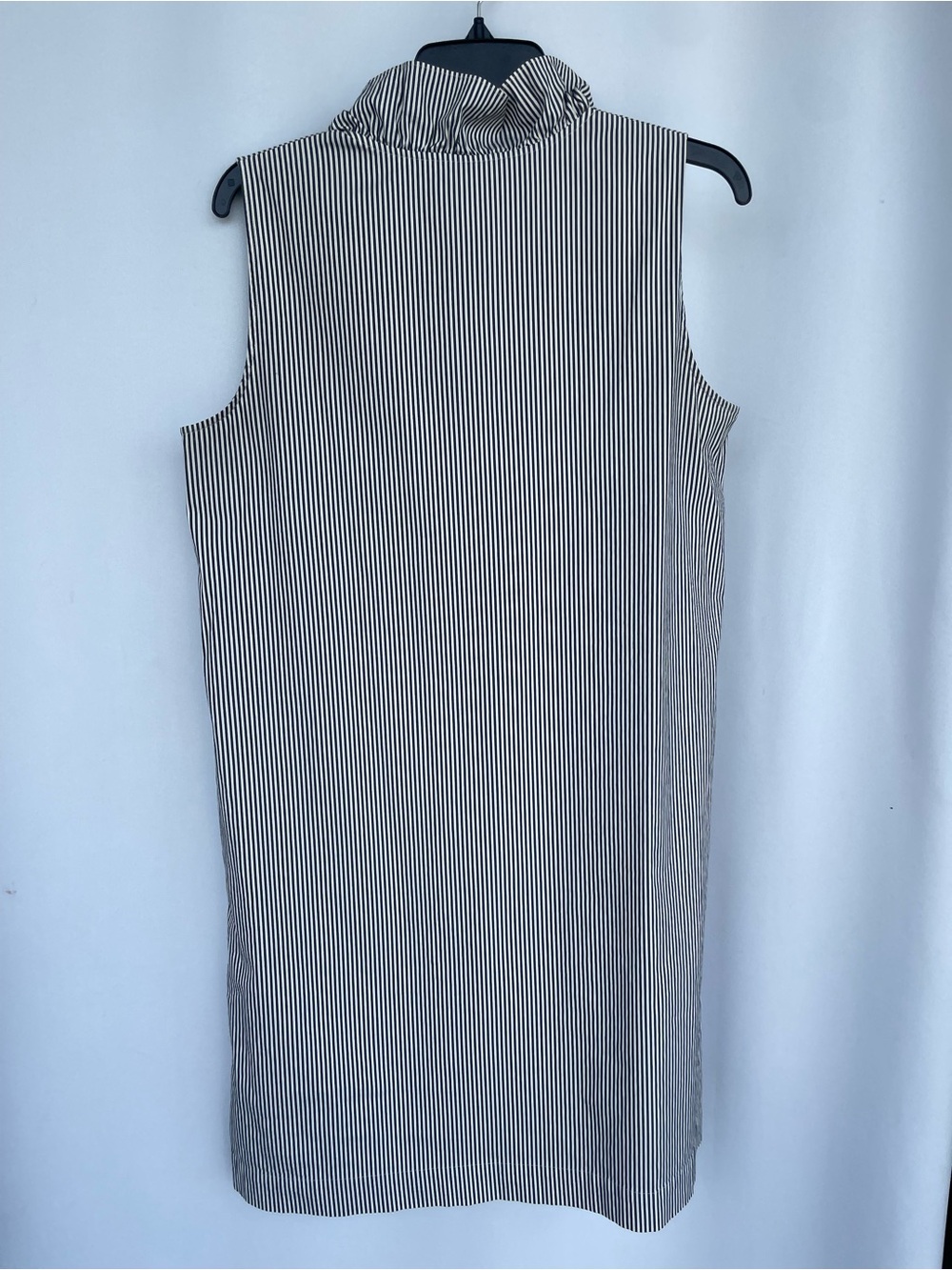 Lafayette 148 New York Black on and White Striped Sleeveless Dress - Picture 8 of 11